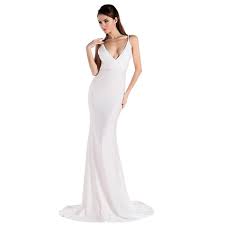 Plain White Wedding Gown Gowns White Evening Dress White Evening Gowns