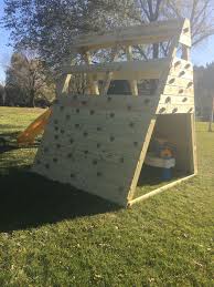 Playground Pyramid Climbing Wall Side View Climbing Wall Kids Backyard Fun Backyard For Kids
