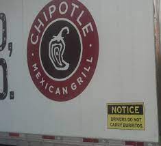 Warning On Chipotle Truck Company Logo Tech Company Logos Logos