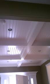 Thick Grid Beadboard Basement Ceiling Basement Ceiling Ideas Cheap Low Ceiling Basement