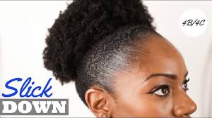 How To Slick Down Natural Hair Sleek High Puff 4b 4c Thick Hair Thick Hair Styles Natural Hair Puff Natural Hair Styles Easy
