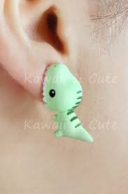 Cute Dinosaur Earrings Handmade Animal Bitting Cute Dinosaur Etsy Dinosaur Earrings Funny Earrings Dinosaur