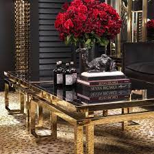 By meyer&cross (12) astrid gold and clear glass coffee table. Palmer Coffee Table Gold Frame Black Glass Top Luxdeco Com