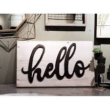 Hitta perfekta wood signage bilder och redaktionellt nyhetsbildmaterial hos getty images. Parisloft Hello Wood Sign Plaque Rustic Farmhouse Home Deocr Wall Hanging Signs For Entryway White Walmart Canada