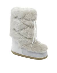 ASOS Barts White Faux Fur Snow Boots | Lyst