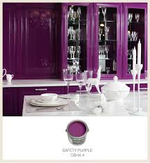 Do you find the purple color really inspiring? Glossy Purple Kitchen Cabinets Colorfully Behr