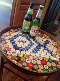 Candacefrances Little Beer Cap Table Beer Cap Table Beer Caps Bottle Cap Table