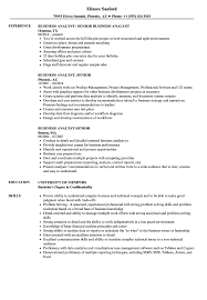 Business Analyst Senior Resume Samples Velvet Jobs
