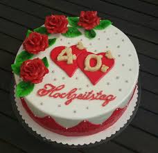 Rubin Hochzeitstag Rubinhochzeit Tortendeko Dessert Ideen