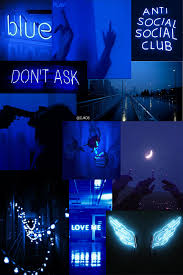 Antisocial social club aesthetic pastel wallpaper with ketnipz. Blue Wallpaper Blue Wallpapers Blue Aesthetic Tumblr Dark Blue Wallpaper