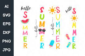 Download Hello Summer Summer Porch Sign Svg Digital File For Cricut 1281227 Cut Files Design Bundles