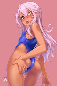 Hentai Booru - Image 1610: 1girl absurdres ass blush breasts  chloe_von_einzbern dark_skin fatekaleid_liner_prisma_illya fate_(series)  highres long_hair looking_at_viewer looking_back pink_hair smile swimsuit  tongue tongue_out - Anime and Hentai pictures