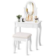 From alibaba.com offer many different themes and colors to choose from. Giantex White Vanity Table Jewelry Makeup Desk Bench Dresser W Stool 3 Drawers For Sale Online Ebay
