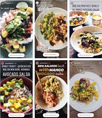 Bbq Salmon Bowls With Mango Avocado Salsa Recipe Pinch Of Yum