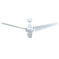 Hampton Bay Industrial 60 In Indoor White Ceiling Fan With Wall Control 52860 The Home Depot Ceiling Fan White Ceiling Fan Ceiling Fans Without Lights