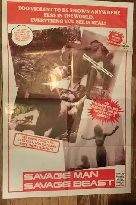SAVAGE MAN SAVAGE BEAST- Original One-Sheet 1973 MONDO Adults Only