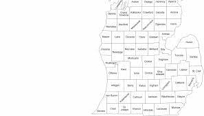Michigan County Map Printable 2