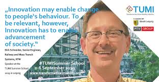 What do you think is crucial to make innovation a relevant enabler for  sustainable transport? In just one week we welcome Dirk Schneider from KfW  as a speaker at #TUMISummer in Leipzig