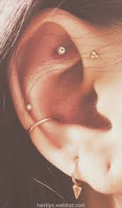 minimalist multiple ear piercing combinations cartilage conch helix earring check more ear piercing combinations flower earrings studs helix earrings