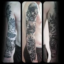 Black And Gray Tattoo Sleeve Ideas Top 59 Traditional Tattoo Sleeve Ideas 2020 Inspiration Guide Traditional Tattoo Sleeve Tattoo Sleeve Designs Sleeve Tattoos