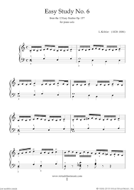 Download And Print Easy Study No 6 Sheet Music For Piano Solo By Louis Kohler Fingerings Included With Mp3 Piano Sheet Music Sheet Music Classical Sheet Music