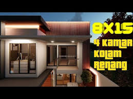 1 lantai 4 kamar tidur contoh sketsa images minimalis beserta via desainrumahsd.com. Desain Rumah 8x15 2 Lantai 4 Kamar Kolam Renang Kontemporer Minimalis Modern Small House Design Youtube