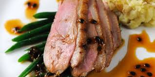 Boned garlic lamb with sweet and sour red onions and lentils. Romantic Dinner Recipes Great British Chefs