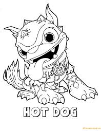 Skylanders Hot Dog Coloring Pages Dog Coloring Page Cartoon Coloring Pages Coloring Pages