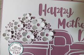 Download Pop Up Floral Car Birthday Mothers Day Card Svg Dxf Cut Out By Kartcreation Thehungryjpeg Com