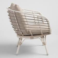 Cream All Weather Wicker Negril Outdoor Occasional Chair V4 Modern Outdoor Chairs Outdoor Chairs Chair