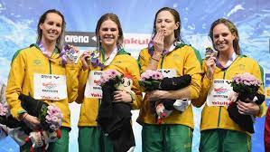 Aussie duo match legend in reveal of tokyo team. Pan Pacs 2018 Cate Campbell Emily Seebohm Emma Mckeon Shayna Jack Win 4x100m Relay Gold Gold Coast Bulletin