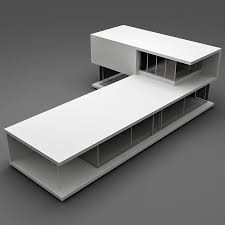 Realistic Modern House 1 3d Model Modern Architecture House Container House Design Modern House Design