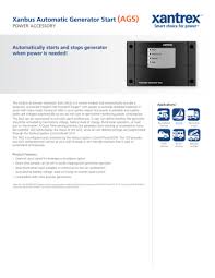 We did not find results for: Xantrex Ags Automatic Generator Start Installation Manualzz