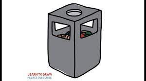 Maybe you would like to learn more about one of these? Easy Step For Kids How To Draw A Trash Can Youtube