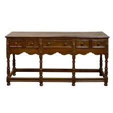 New standout pieces added daily. English 1860s Oak Dresser Base With Drawers Scalloped Apron And Turned Legs English Accent Antiques