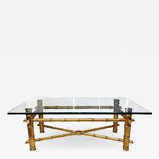 This can give you peace of mind knowing that your durable bamboo furniture will withstand the test of time. Hollywood Regency Gold Bamboo Coffee Table