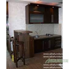 Mulai dari kitchen set minimalis sampai yang mewah. Kitchen Set Mini Bar Minimalis Borneo Allia Furniture