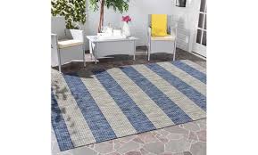 Certified dealer · get instant discounts · norton shopping guarantee Lr Home Coastal Stripes Blue Gray 5x8 Or 8x10 Indoor Outdoor Rug Groupon