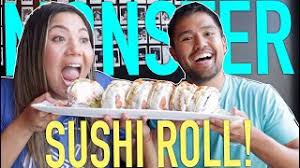 People talk about sashimi roll, monster sushi roll and spicy tuna roll. The Monster Roll Sushi Deli Desserts Munchin Mondays Youtube