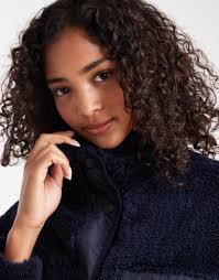 ONLY Oversize Contrast Pocket Fleece in Blue