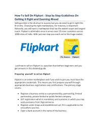 How To Sell On Flipkart Step By Step Guidelines On Getting It Right And Zooming Ahead Things To Sell Online Business How To Get