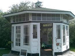 Garden House Made From Salvage By Bob Thomas At His Store Monumental Finds In Frankfort Michigan Photo By Xtian Cousineau Small House House Tiny House