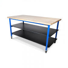 In stock and ready to ship. Basix Mobile Workbench Work Table Industrial Desk