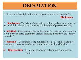 The law of defamation is otherwise based on the provisions of the defamation act 2005 and the common law, that is the law derived from judicial precedent. Defamation