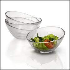 Glass Angle Individual Salad Bowls Set Of 4 7 14 Inch Salad Bowls Set Individual Salads Dining Bowls