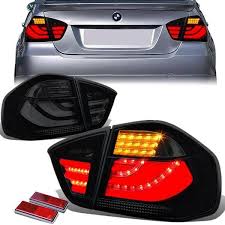 05 08 Bmw E90 320i 325i 325xi 330i 330xi 335i Sedan Led Bar Rear Brake Tail Lights Tinted Bmw Tail Light Bmw 335xi