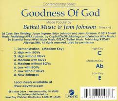 Check spelling or type a new query. Goodness Of God Accompaniment Track Jenn Johnson Bethel Music Christianbook Com