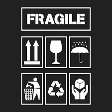 Fragile sign and symbol on brown paper. Image Details Iss 0908 00465 Fragile Handle With Care Vector Image Black And White