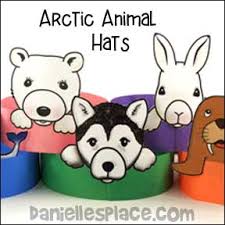 A picture book for kids. Arctic Animals Hats Craft Printable Craft Patterns
