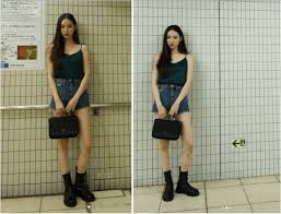 Korea Korean Kpop Idol Girl Group Band Gashina Sunmi S Fashion Looks Denim Shorts Tanktop Casual Outfit Lookbook For Girls Fashion Looks Daily Outfits Fashion